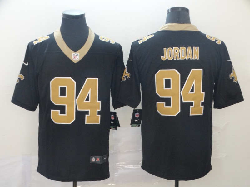 Men's New Orleans Saints Cameron Jordan #94 Black Jersey